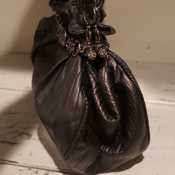 Larisa Barrera authentic black lambskin shoulder bag purse. - Picture 3 of 8